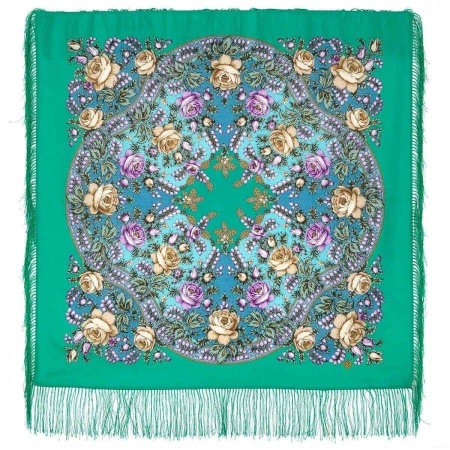 Павлопосадский платок «ЗВЁЗДОЧКА МОЯ» 1808-9 