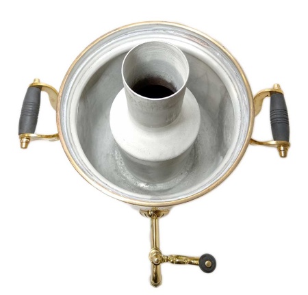 Антикварный самовар Банкой с медалями 6 л угольный  Старинный самовар ф-ки Баташева арт. 7853222 