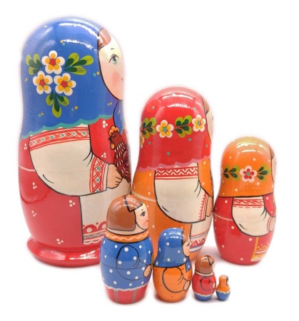 Матрешка Сергиево-посадская 7 мест 19 см. арт. 832298