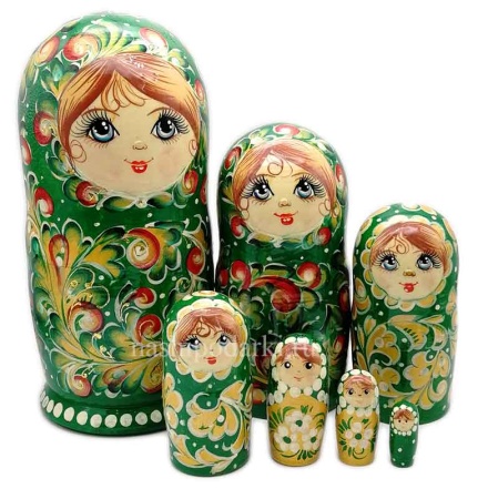 Матрешка "Кудрина" 7 кукол 21см арт. 657842221