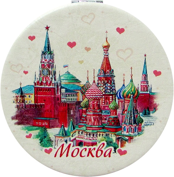 Зеркало мягкое Москва, диаметр 7 см арт. 763399