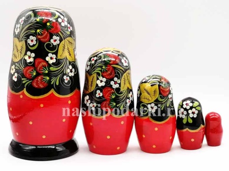 Матрешка "Поднос" 5 мест 18 см. арт. 98529
