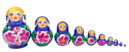 Матрешка 10 мест 6.5 см арт. 864339