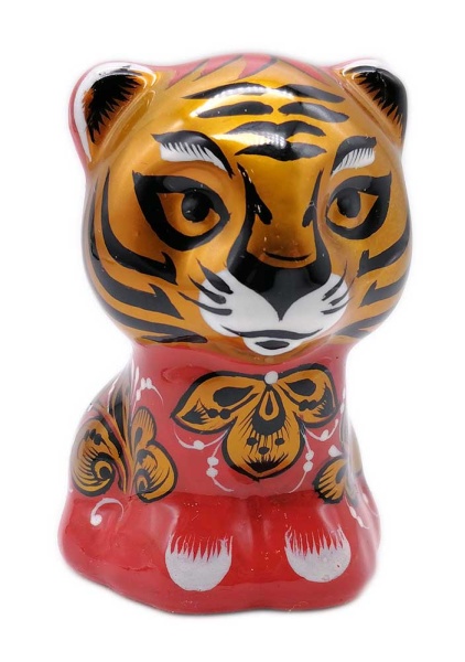 Тигр хохлома красный 6 см. арт. 755734