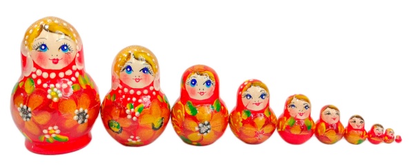  Матрешка маленькая 10 мест 6.5 см арт. 776433  Наши подарки