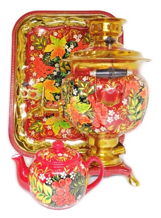 Самовар 3 литра "Клен с рябиной" арт. 755211 