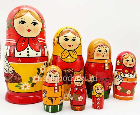 Матрёшка Сергиево-посадская 7 мест 18см арт. 824452  Матрёшка Сергиево-посадская 7 мест 18см арт. 824452