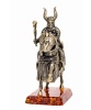 Фигурка из латуни с янтарем рыцарь на коне с булавой 65х90 мм. арт. 603