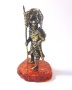 Фигурка из латуни с янтарем Рыцарь Знаменосец арт. 1612