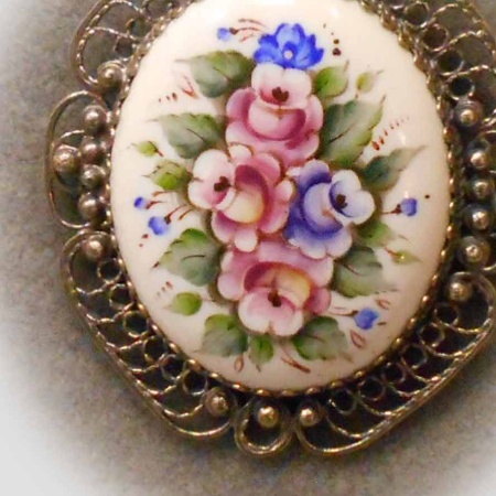 картинка Ростовская финифть Брошь арт. 1118444  картинка Ростовская финифть Брошь арт. 1118444