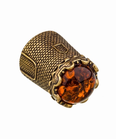 Наперсток Крепость с кабошоном 17х23 мм. арт. 609