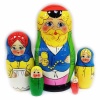 картинка Матрешка для детей 5 предметов "Купец" 10см Арт. 2102289 матрешки