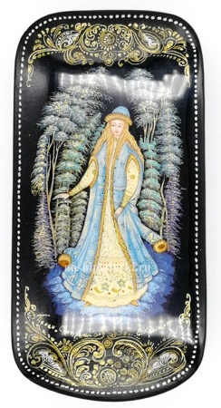 Шкатулка палех "Снегурочка" 14х7 см. арт. 863338 