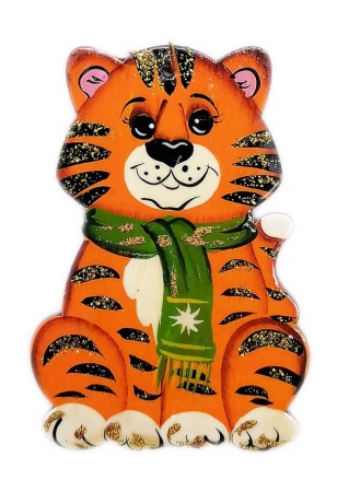 Тигр елочная игрушка 9 см. арт. 564229