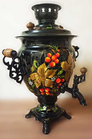 Электрический самовар с росписью "Хохлома" 3 литра арт. 105656 