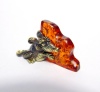 Фигурка из латуни с янтарем Жадный крыс арт. 1590
