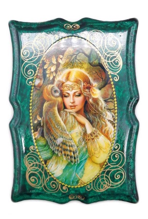 Шкатулка зеленая 16х11 см. арт. 69544