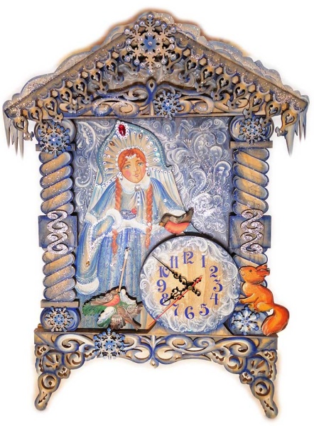 Часы с маятником "Снегурочка" 58 см. арт. 7532289