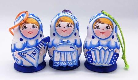 Елочные игрушки набор 6 шт. 4х6 см. арт. 7647622