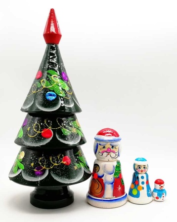 Елочка матрешка 4 места 26 см. арт. 72567