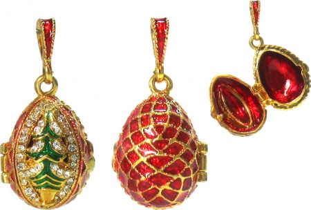 Кулон "Елочка" открывающийся красный арт. 1206024001