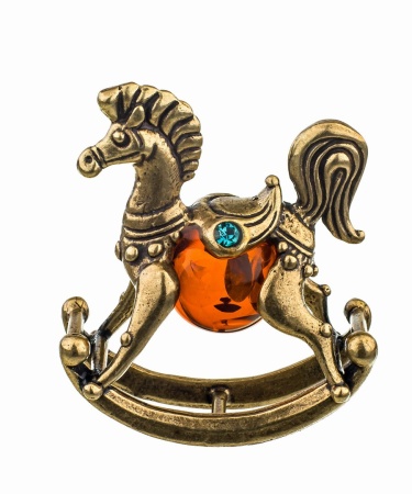 Фигурка из латуни Лошадка-качалка 35х40 мм. арт. 413