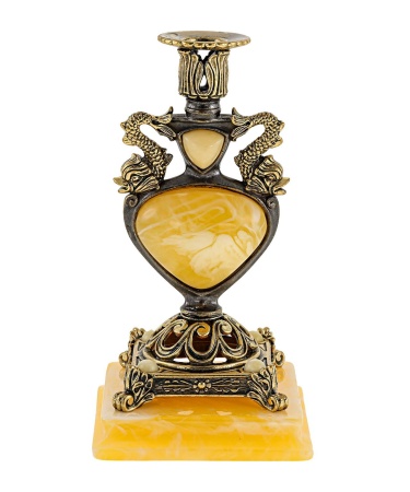 Подсвечник Индийский-1 из янтаря 60х110 мм. арт. 2564.1