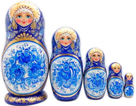 Матрешка Русская 19 см. 5 мест арт. 95339