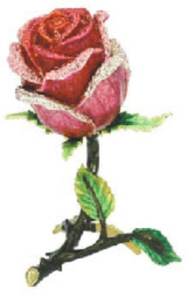 Шкатулка "Роза бутон" цв.красная арт. HJD0557 