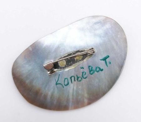 Брошка перламутр "Фрукты" 4х5 см. арт. 753221 