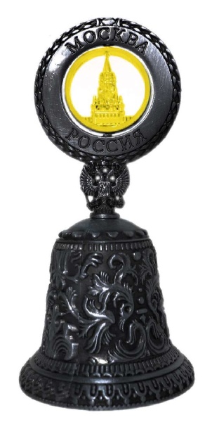 Колокольчик "Москва" с фигурной вставкой, высота 9,5 см арт. 768344