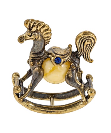 Фигурка из латуни Лошадка-качалка 35х40 мм. арт. 413