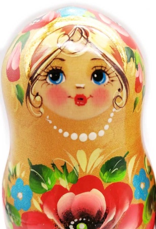 Матрешка Тверская золотая 15 см. 5 мест арт. 657332