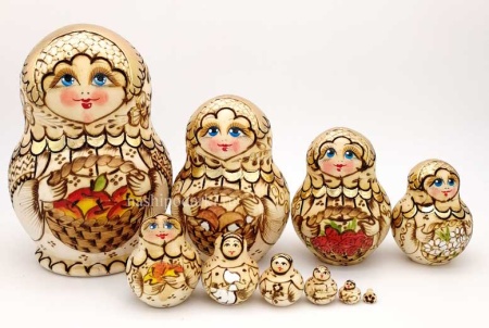 Матрешка жжонка 10 мест 13,5 см арт. 9862552