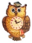 картинка Часы настенные с маятником и глазами Сова 