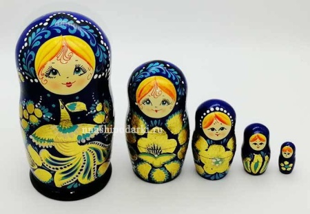 Матрешка Жар-птица 15см 5 мест арт. 1921173  Матрешка Жар-птица 15см 5 мест арт. 1921173