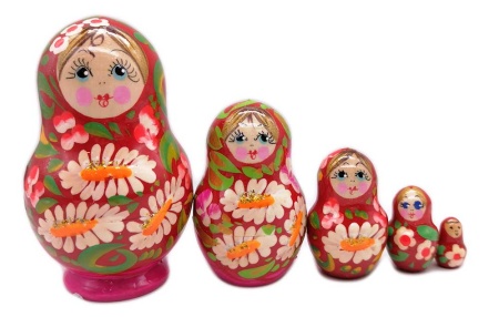 Матрешка 5 мест 10 см. арт. 75332