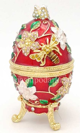 Яйцо Фаберже пасхальное с пчелкой 9см арт. 84643 