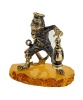 Фигурка из латуни с янтарем Якорный Бабай 45х50 мм. арт. 2818