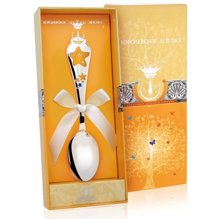 Детская ложка "Звезда" с синей эмалью Артикул: 441ЛЖ05008, магазин 