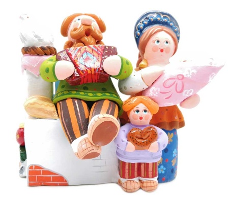 Ковровская игрушка "Печка средняя" 16х16 см. арт. 899091313 Ковровская игрушка "Печка средняя" 16х16 см. арт. 899091313