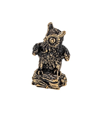 Птица Филин на пне без подставки 15х35 мм. арт. 1063.1