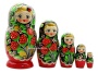 картинка Кукла матрешка  "Хохлома" 5 мест 18см арт. 97643