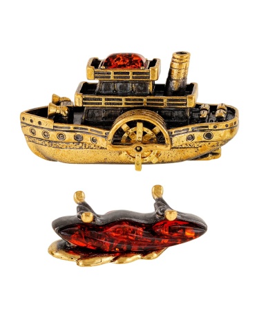 Корабль Пароходик без подставки 60х40 мм. арт. 2259.1