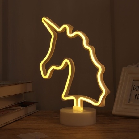 Светильник неоновый "Голова единорога" (USB в комплекте) Артикул: 4499 