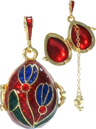 Кулон "Тюльпан" открывающийся красный арт. 121401601