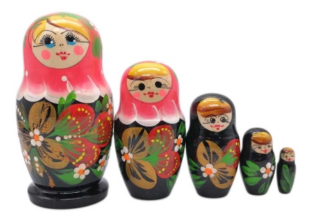 Матрешка дешевая 11 см. 5 мест арт. 7562211