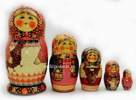 Матрешка сергиево-посадская 5 куклол 17см арт. 97223  Матрешка сергиево-посадская 5 куклол 17см арт. 97223