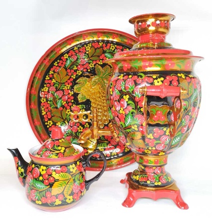 Самовар набор Хохлома 3 литра желудь арт. 994322 