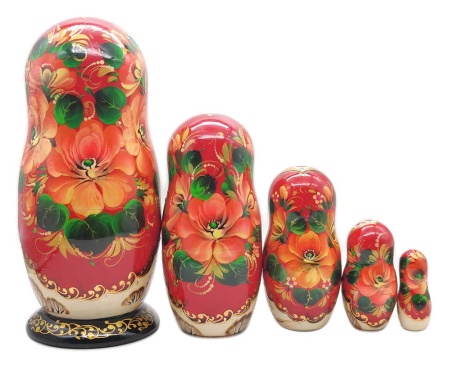 Матрешка Тверская Москва 20 см. 5 мест арт. 6892339